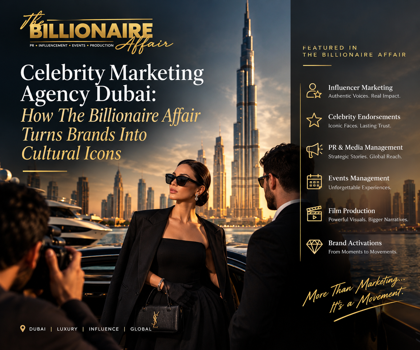 Celebrity Marketing Agency Dubai – The Billionaire Affair